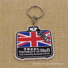 Versorgungsmaterial-Art und Weise preiswerter weicher PVC Keychain für Großbritannien-Universität